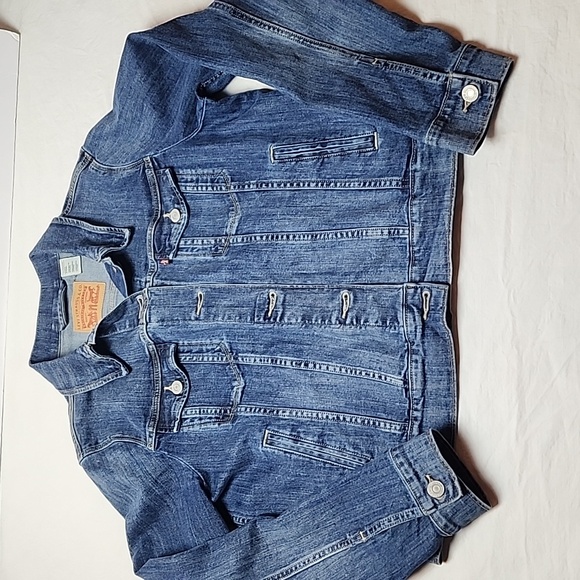 Levi's Denim Trucker Jacket Blue Classic Fit Button Up Jean Jacket XL - Picture 1 of 11